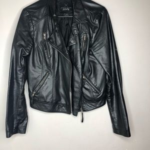 Black Faux Leather Jacket